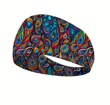 Load image into Gallery viewer, Peacock Funky Running Active Headband
