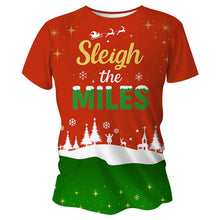 Load image into Gallery viewer, Sleigh The Miles Christmas Technical Running T-Shirt - Unisex
