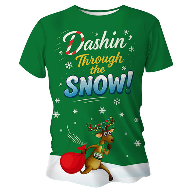 Dashin Through The Snow Christmas Technical Running T-Shirt - Unisex