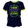 Chased By Aliens Funny Technical Running T-Shirt - Unisex