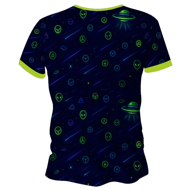 Chased By Aliens Funny Technical Running T-Shirt - Unisex