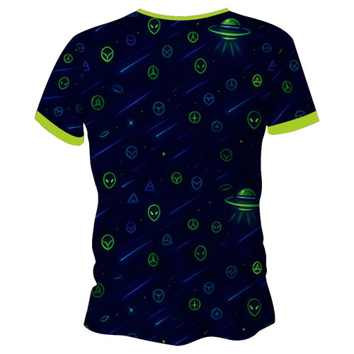 Chased By Aliens Funny Technical Running T-Shirt - Unisex