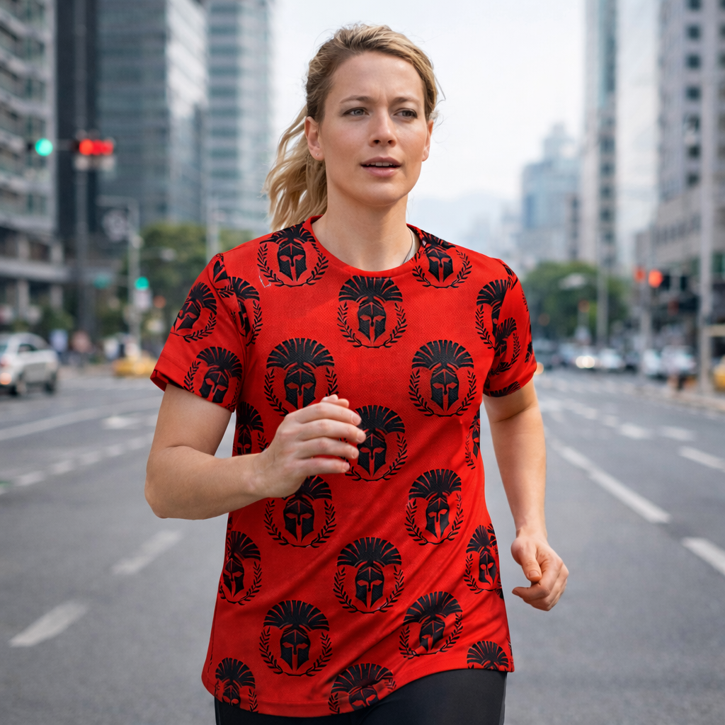 Ancient Sparta Warrior Funky Technical Running T-Shirt - Unisex