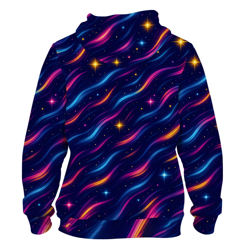 Cosmic Waves Funky Technical Sports Running Hoodie - Unisex