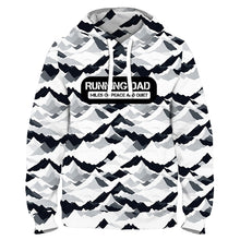 Load image into Gallery viewer, Running Dad Miles Of Peace Funny Funky Technical Sports Running Hoodie
