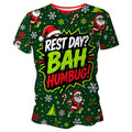 Rest Day? Bah Humbug Funny Christmas Technical Running T-Shirt - Unisex
