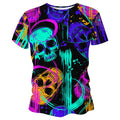 Graffiti Skulls Halloween Technical Running T-Shirt - Unisex