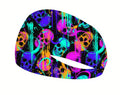 Graffiti Skulls Halloween Funky Running Active Headband