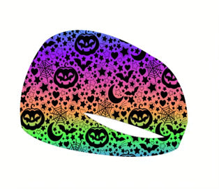 Rainbow Pumpkin Halloween Funky Running Active Headband