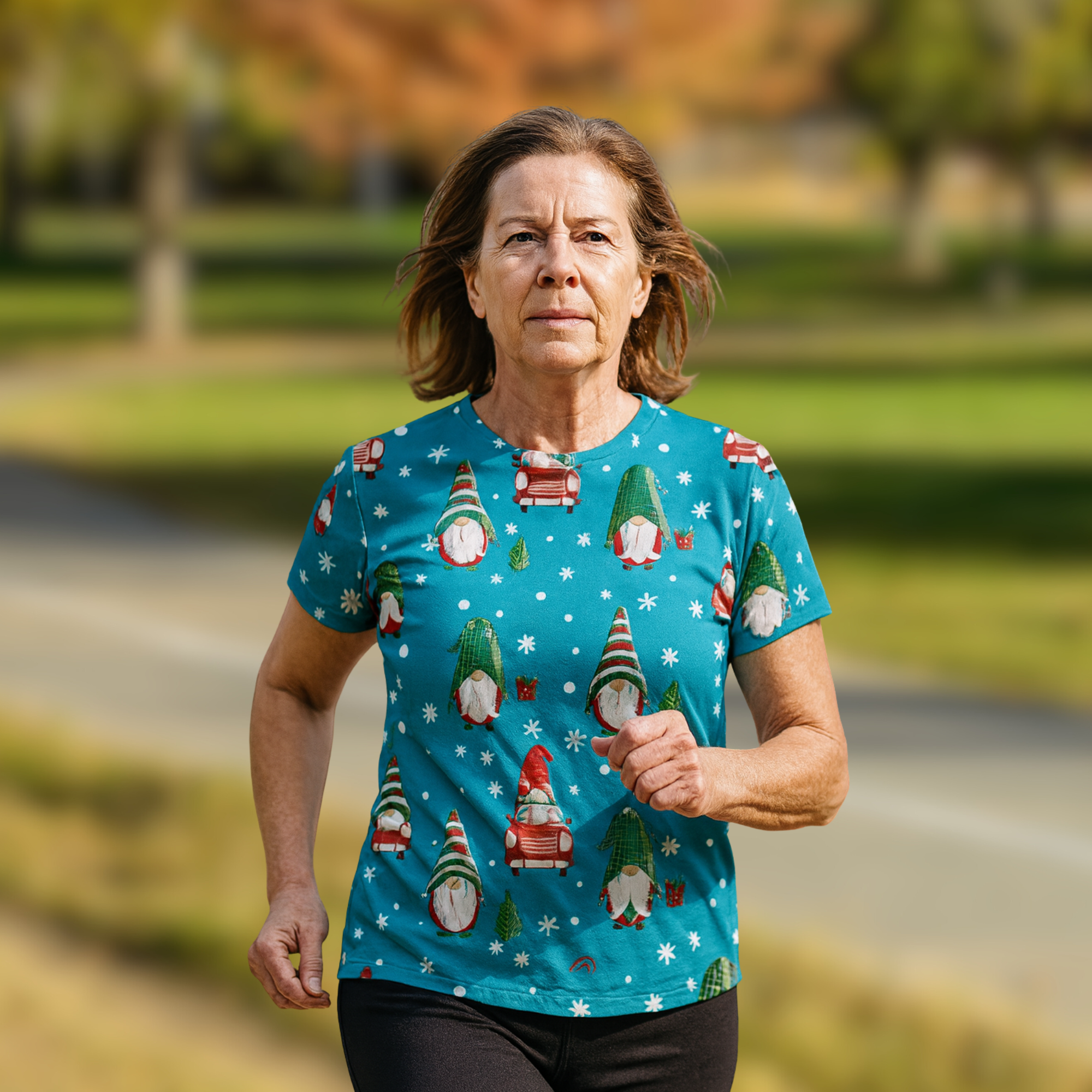 Festive Gonk Christmas Technical Running T-Shirt - Unisex