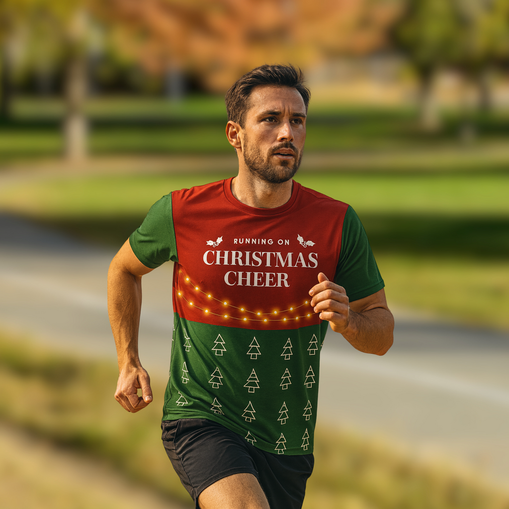 Running on Christmas Cheer Christmas Technical T-Shirt - Unisex