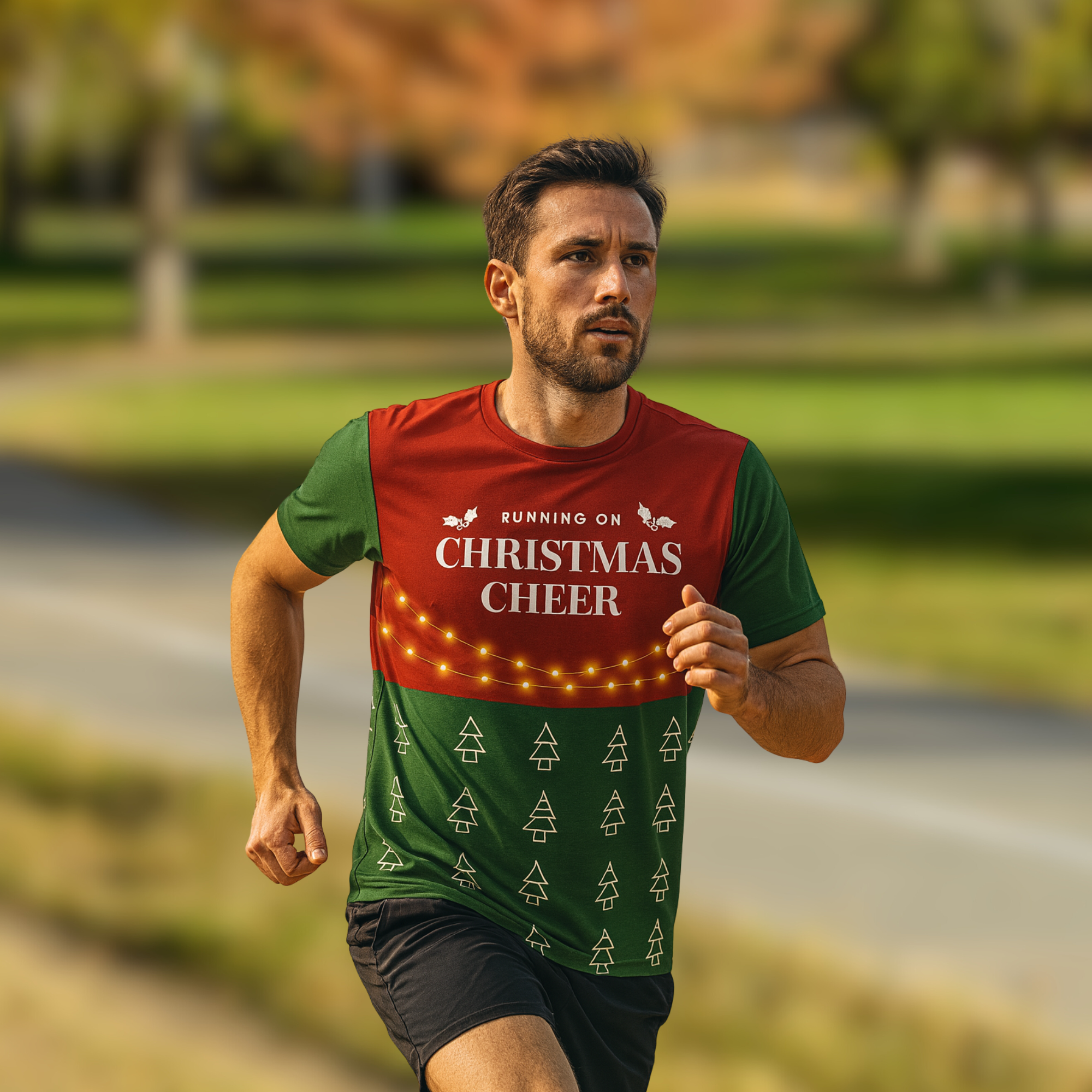 Running on Christmas Cheer Christmas Technical T-Shirt - Unisex