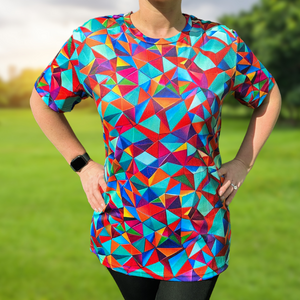 Mosaic Funky Technical Running T-Shirt - Unisex