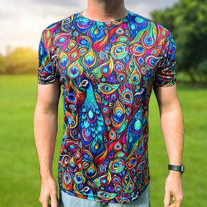 Peacock Funky Technical Running T-Shirt - Unisex