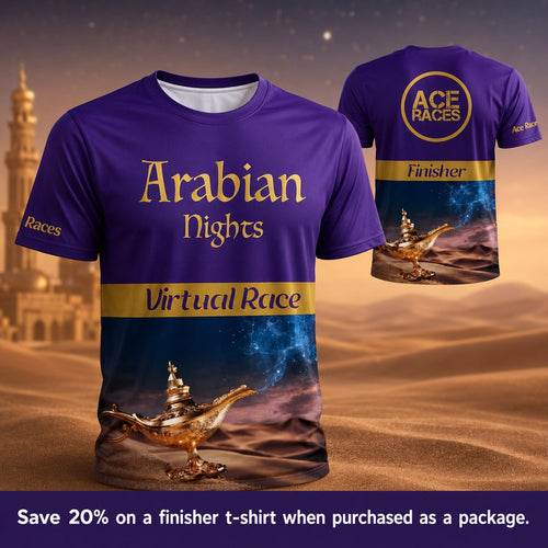 Arabian Nights Virtual Race Finisher T-Shirt lifestyle image