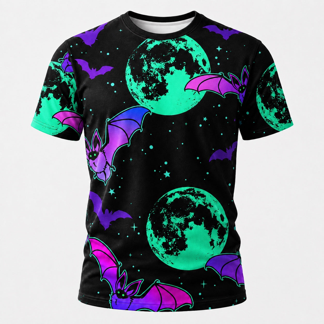 Bat Orbit Halloween technical running T-shirt front product image