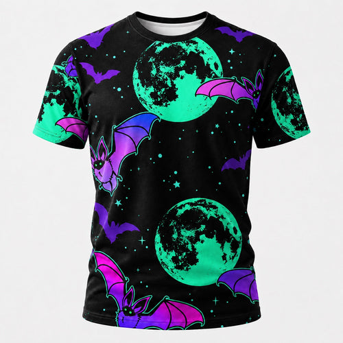 Bat Orbit Halloween technical running T-shirt front product image