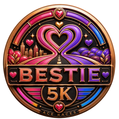 Bestie 5K transparent digital challenge badge