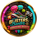 Blisters, Banter & Bragging Rights transparent digital challenge badge