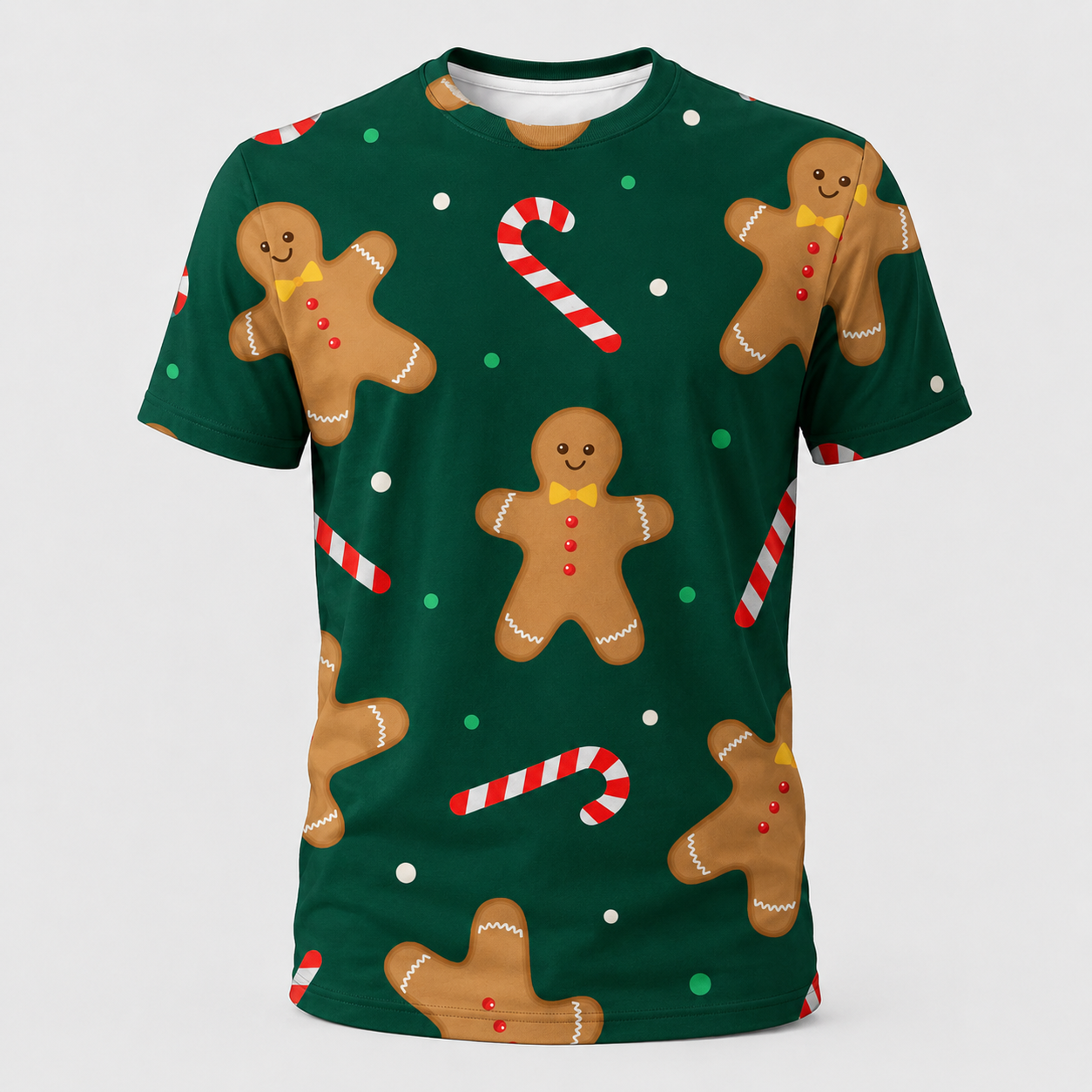 Christmas Gingerbread technical running T-shirt front product image
