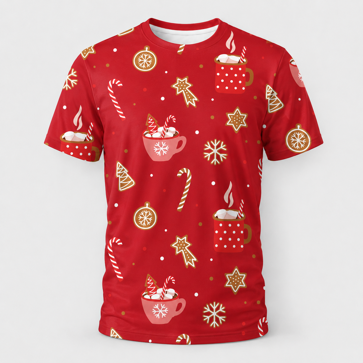 Christmas Treats technical running T-shirt front product image
