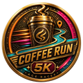Coffee Run 5K transparent digital challenge badge