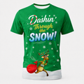 Dashin Through The Snow Christmas technical running T-shirt front product image