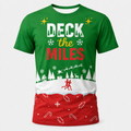 Deck The Miles Christmas technical running T-shirt front product image