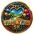 Family Fun 5K transparent digital challenge badge