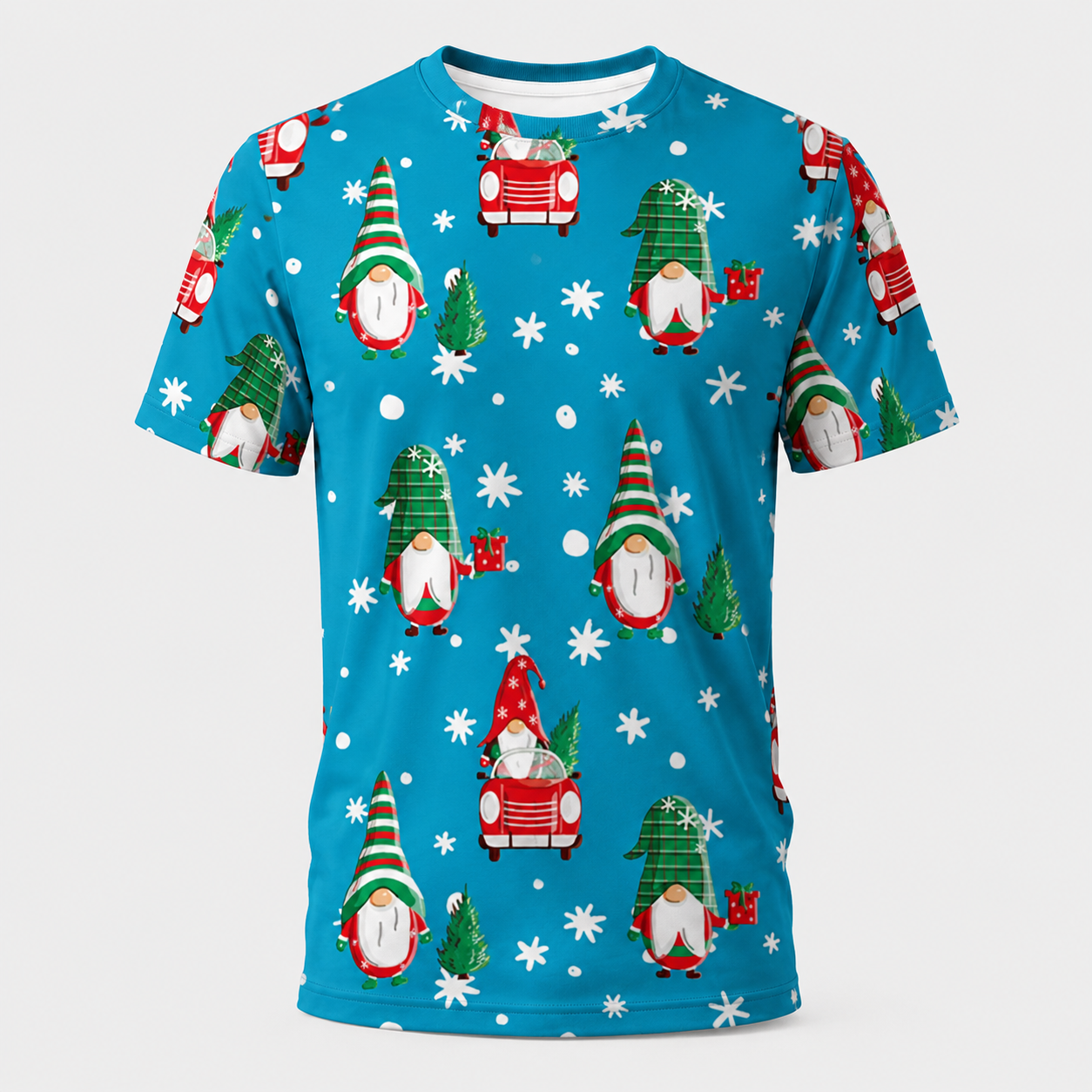 Festive Gonk Christmas technical running T-shirt front product image