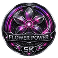 Flower Power 5KM transparent digital challenge badge