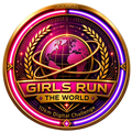 Girls Run The World 10km transparent digital challenge badge