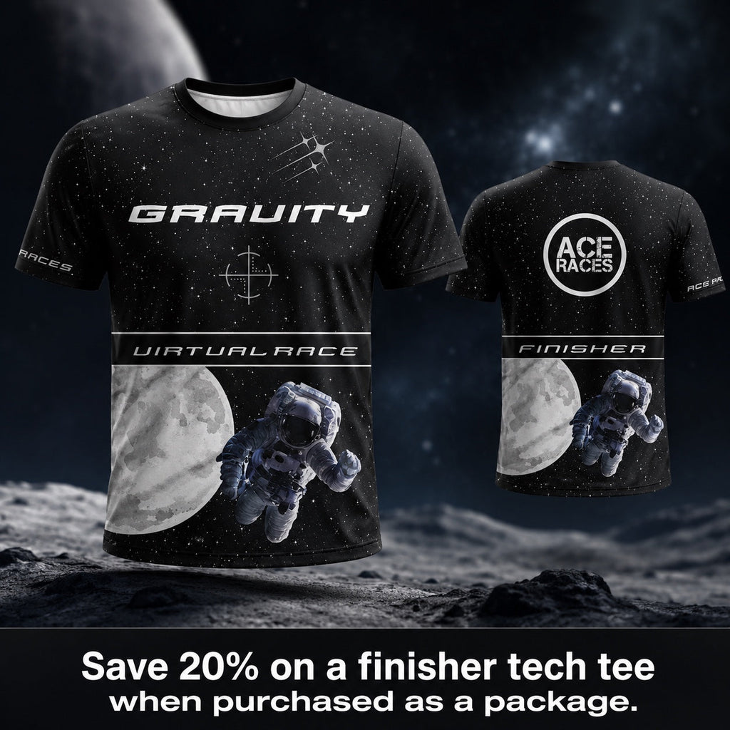 Gravity Virtual Race Finisher T-Shirt lifestyle image