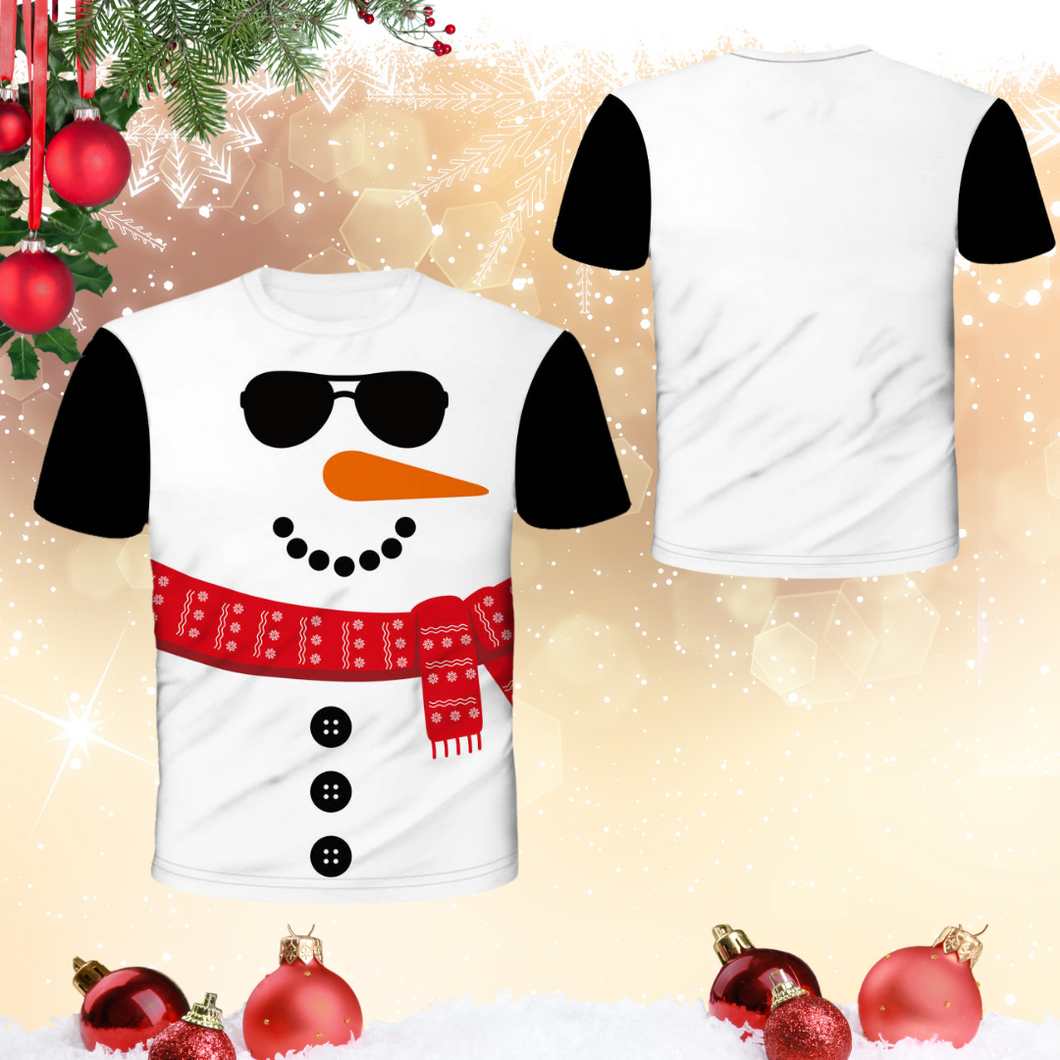 Air Waves Trendy Plus Holiday Snowman Graphic T-shirt