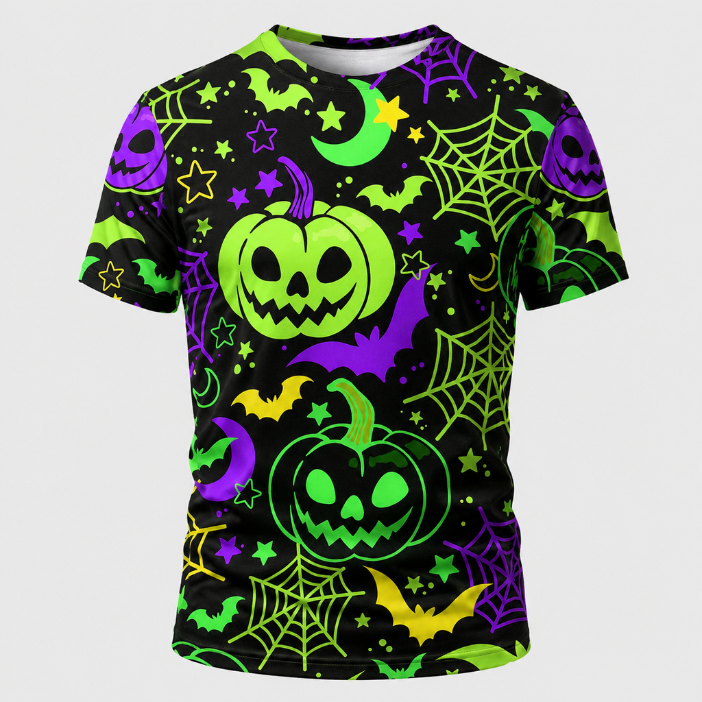 Jack-O-Glow Pumpkin Halloween technical running T-shirt front product image