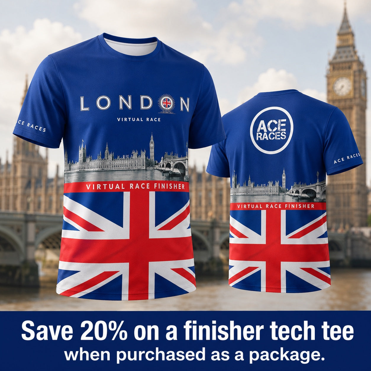 London Virtual Race Finisher T-Shirt lifestyle image