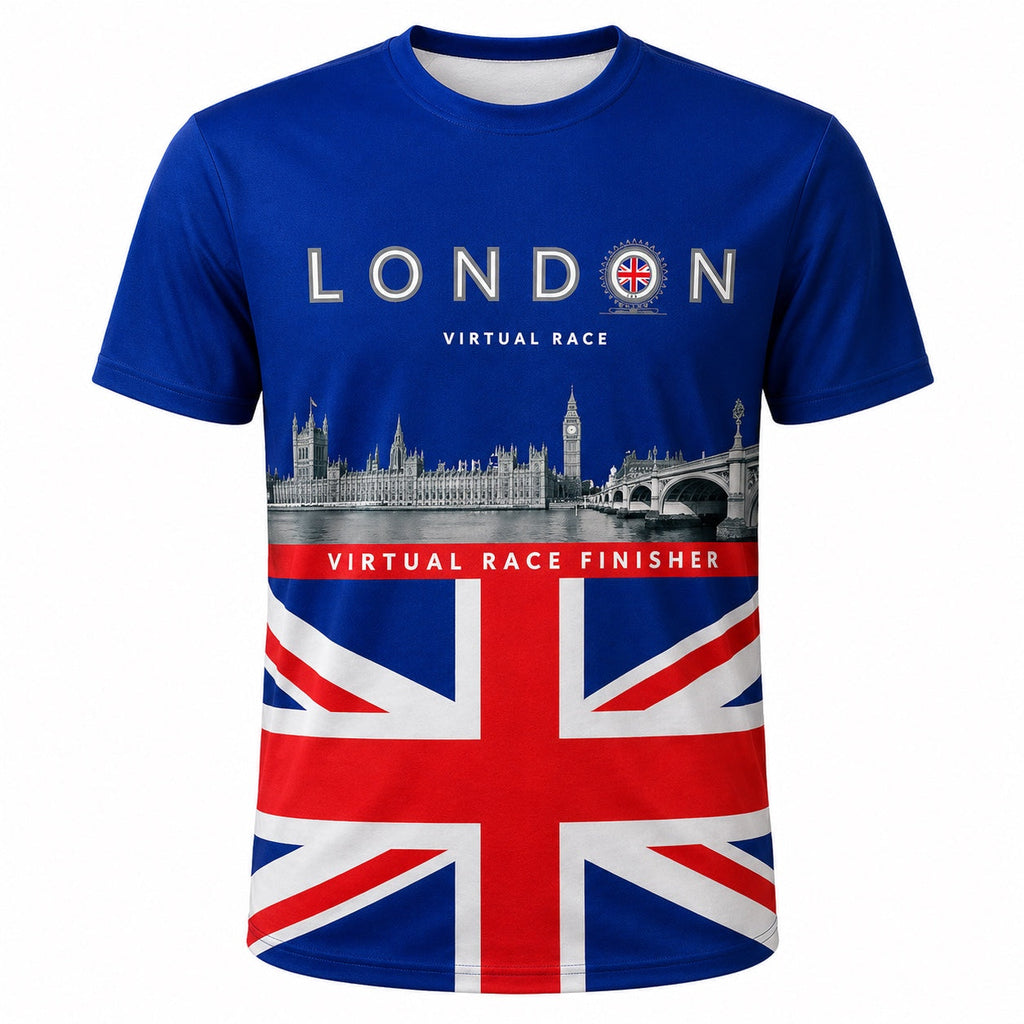 London Virtual Race Finisher T-Shirt single front image