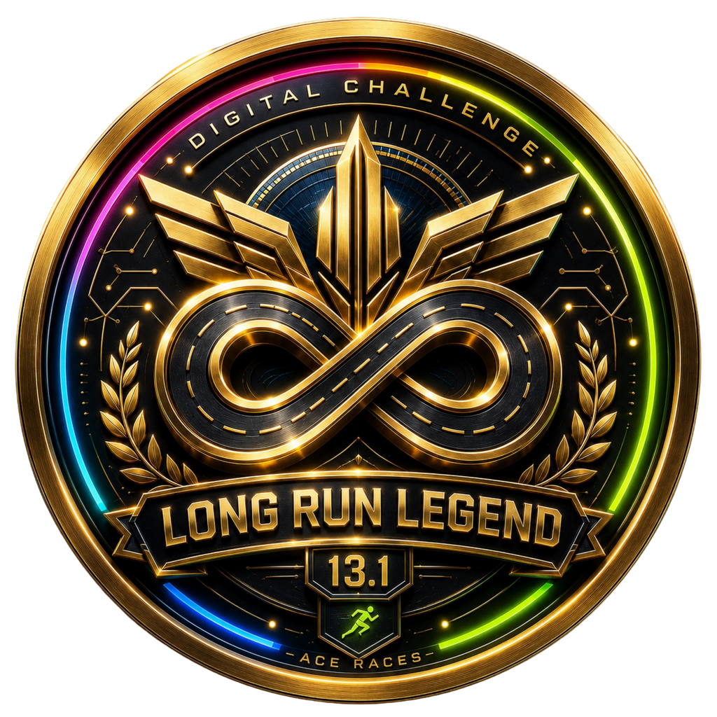 Long Run Legend 13.1 transparent digital challenge badge