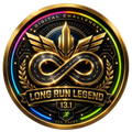 Long Run Legend 13.1 transparent digital challenge badge