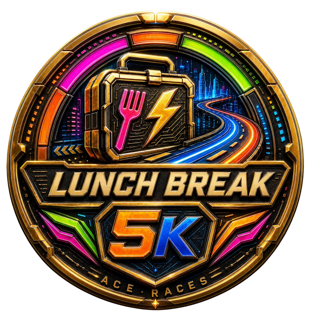 Lunch Break 5K transparent digital challenge badge