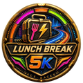 Lunch Break 5K transparent digital challenge badge