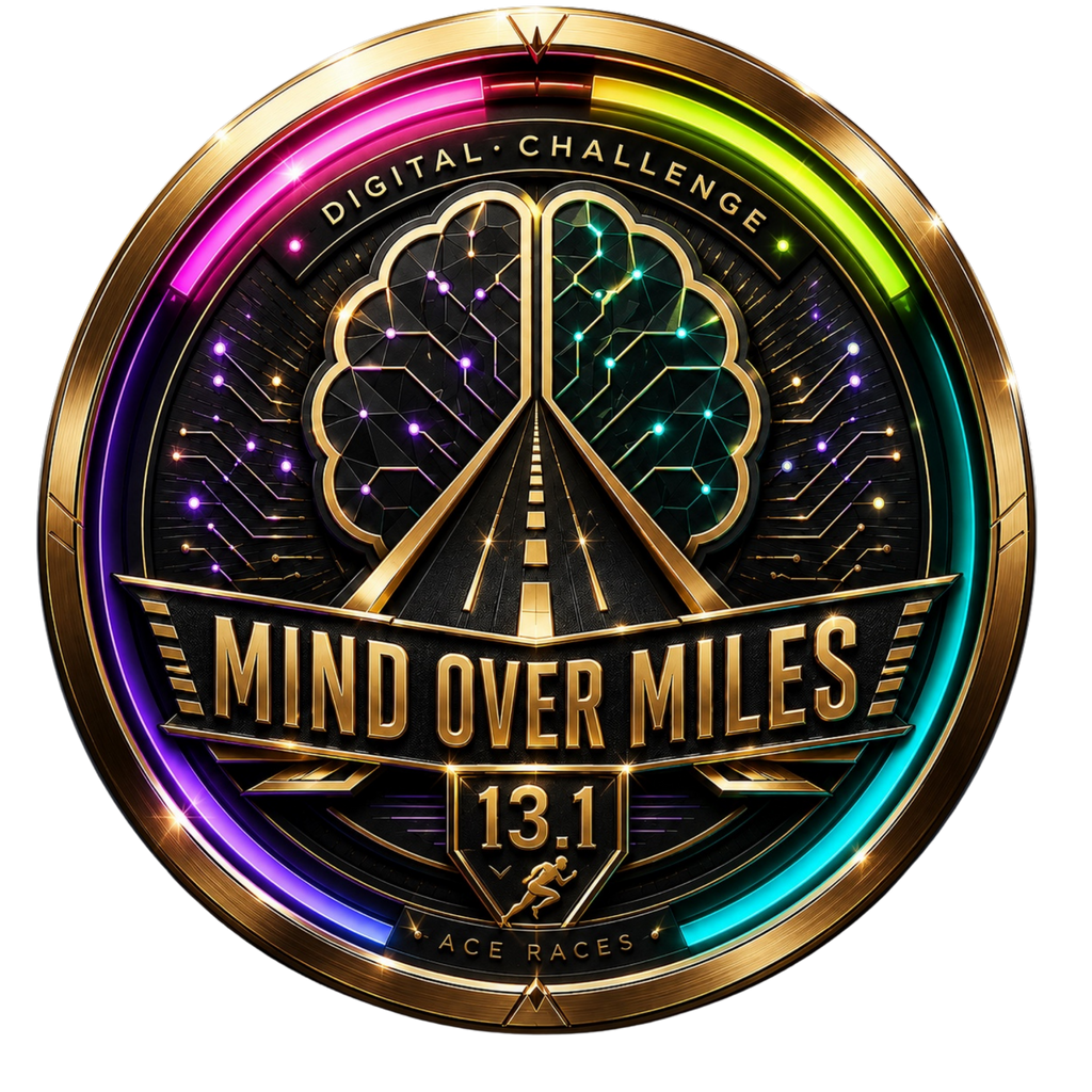 Mind Over Miles 13.1 transparent digital challenge badge
