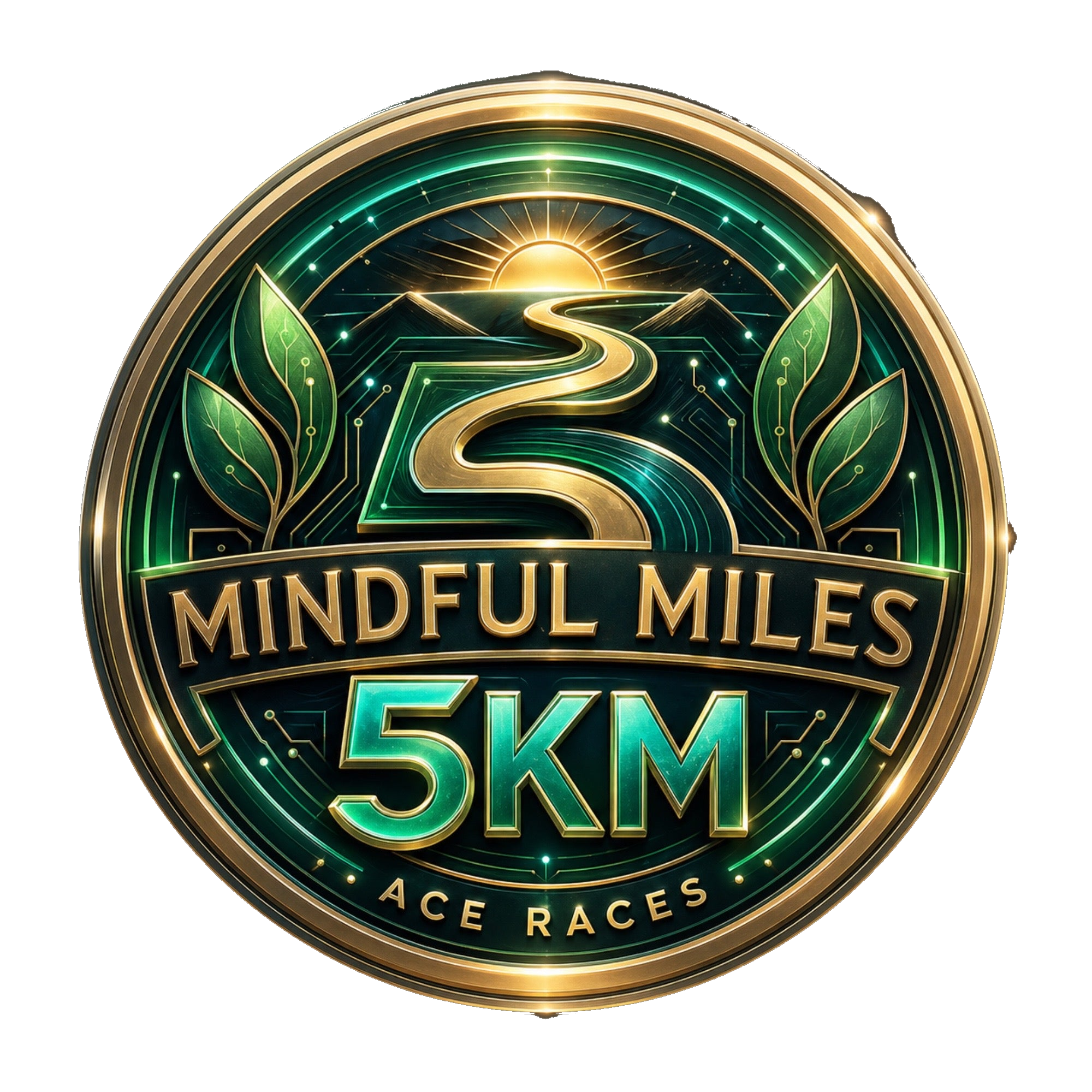 Mindful Miles 5KM transparent digital challenge badge