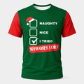 Naughty List Funny Christmas technical running T-shirt front product image