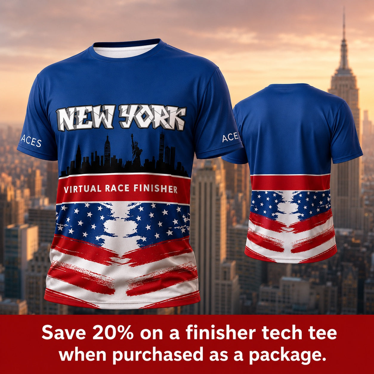 New York Virtual Race Finisher T-Shirt lifestyle image