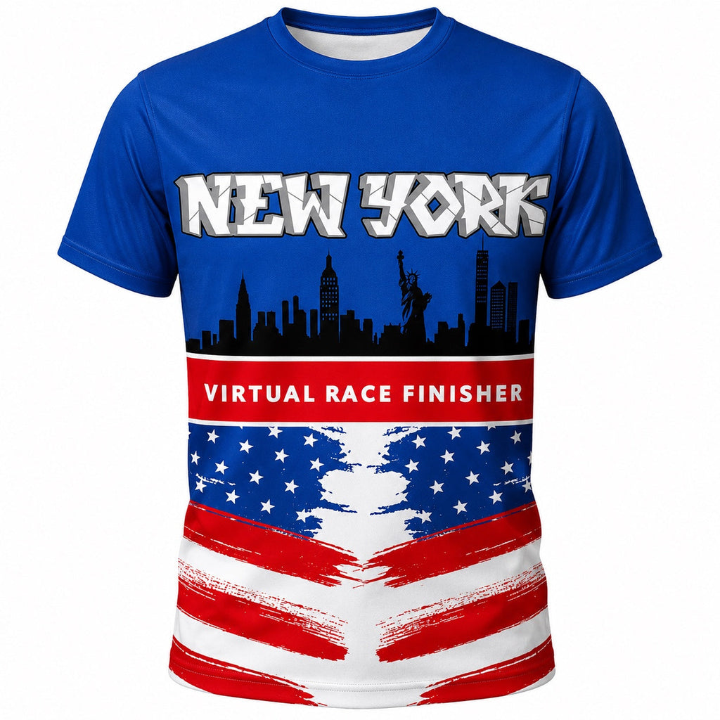 New York Virtual Race Finisher T-Shirt single front image