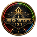 No Shortcuts 13.1 transparent digital challenge badge