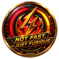 Not Fast, Just Furious 10km transparent digital challenge badge