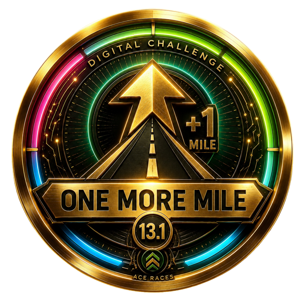 One More Mile 13.1 transparent digital challenge badge
