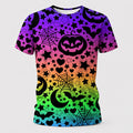 Rainbow Pumpkin Halloween technical running T-shirt front product image